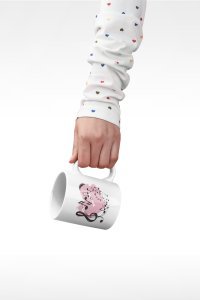 Musical instrument (Black) Printed In Heart - music themed printed ceramic white coffee and tea mugs/ cups for music lovers