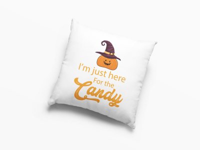 I'm just here For Candy-Halloween Theme Pillow Covers (Pack Of 2)