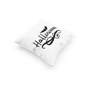 Halloween - text illustration graphic -Halloween Theme Pillow Covers (Pack Of 2)