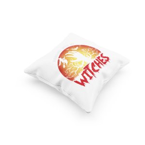 Witches Red Text-Halloween Theme Pillow Covers (Pack Of 2)