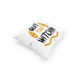 Quit Your Witchin-Halloween Theme Pillow Covers (Pack Of 2)