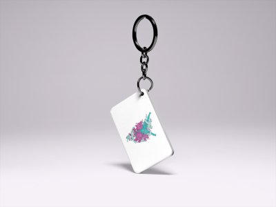 3 Roses With Ribbons-Printed Acrylic Keychains(Pack Of 2)