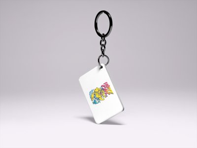 I Hate Cat-Printed Acrylic Keychains(Pack Of 2)