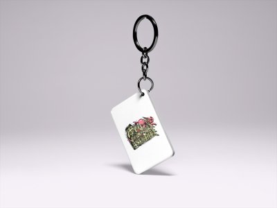 Rock Accident-Printed Acrylic Keychains(Pack Of 2)