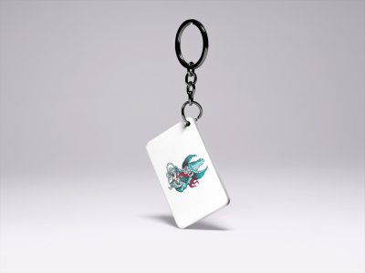 Skull Playing Game -Printed Acrylic Keychains(Pack Of 2)