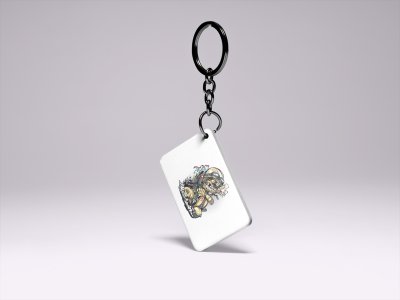 Demon Puffing Cigarette-Printed Acrylic Keychains(Pack Of 2)