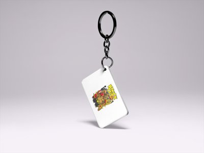 Knock Out -Printed Acrylic Keychains(Pack Of 2)