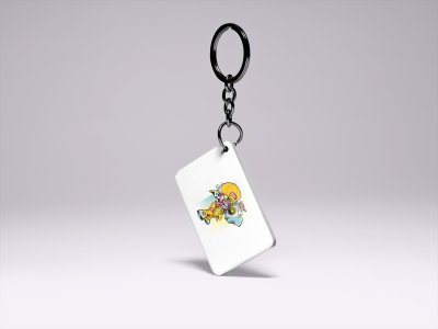 Demon Kid-Printed Acrylic Keychains(Pack Of 2)