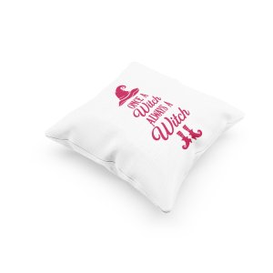 Once A Witch Always A Witch (Pink Text)Halloween Theme Pillow Covers (Pack Of 2)