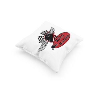 Road Racing (BG Red ) -Printed Pillow Covers (Pack Of 2)