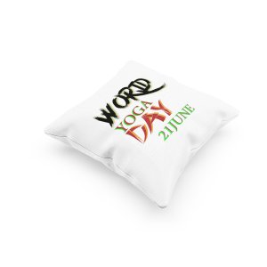 World Yoga Day 21 June -Printed Pillow Covers(Pack Of 2)
