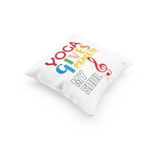 Yoga Gives Peace To My Soul -Printed Pillow Covers(Pack Of 2)