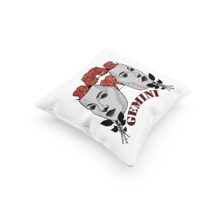 Gemini, roses on heads - Printed Pillow Covers(Pack Of 2)
