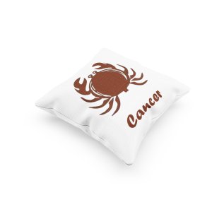 Cancer (BG Brown)- Printed Pillow Covers(Pack Of 2)