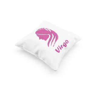 Virgo (BG pink) - Printed Pillow Covers(Pack Of 2)