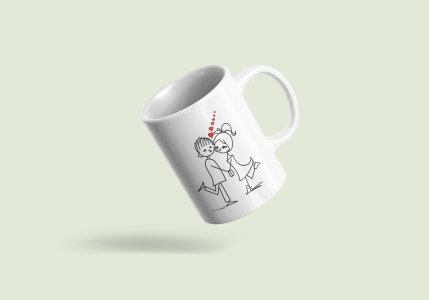 Couple Holding Hands Romantic - valentine themed printed ceramic white coffee and tea mugs/ cups