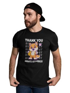 Arigato - Black printed cotton t-shirt - Comfortable and Stylish Tshirt