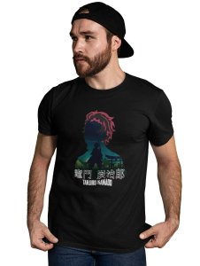 Tanjiro Shadow - Black printed cotton t-shirt - Comfortable and Stylish Tshirt