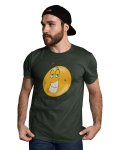 Naughty Smiling Emoji Blend T-shirt (Green) - Clothes for Emoji Lovers - Suitable for Fun Events - Foremost Gifting Material for Your Friends and Close Ones
