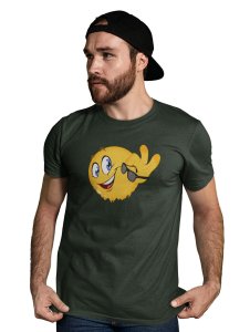 Happy Emoji Removing Glasses T-shirt (Green) - Clothes for Emoji Lovers - Suitable for Fun Events - Foremost Gifting Material for Your Friends and Close Ones