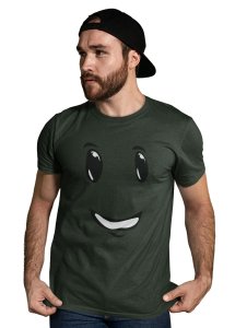 Without Nose Emoji T-shirt (Green) -Foremost Gifting Material for Your Friends and Close Ones