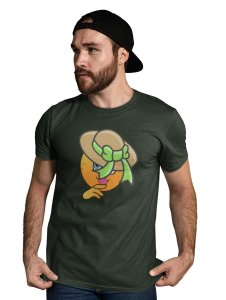 Shy Emoji T-shirt (Green) - Clothes for Emoji Lovers -Foremost Gifting Material for Your Friends and Close Ones