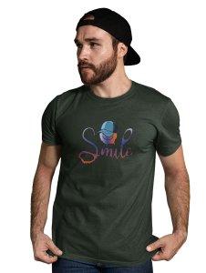 Scary Smile Emoji Printed T-shirt (Green) - Clothes for Emoji Lovers - Suitable for Fun Events - Foremost Gifting Material for Your Friends and Close Ones