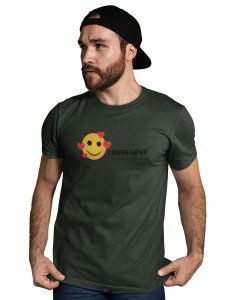 I Over Love Emoji T-shirt (Green) - Clothes for Emoji Lovers - Suitable for Fun Events - Foremost Gifting Material for Your Friends and Close Ones