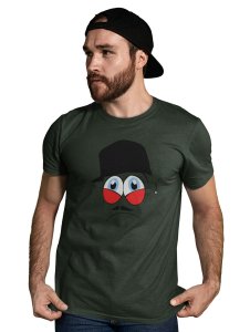 Charlie Chaplin Emoji T-shirt (Green) - Clothes for Emoji Lovers - Suitable for Fun Events - Foremost Gifting Material for Your Friends and Close Ones