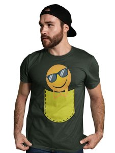 Chilling Emoji T-shirt (Green) - Clothes for Emoji Lovers - Suitable for Fun Events - Foremost Gifting Material for Your Friends and Close Ones