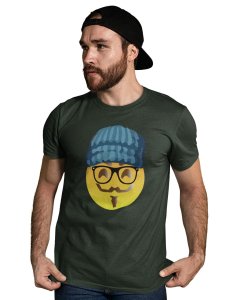 Moustaque Face Emoji T-shirt (Green) - Clothes for Emoji Lovers -Foremost Gifting Material for Your Friends and Close Ones