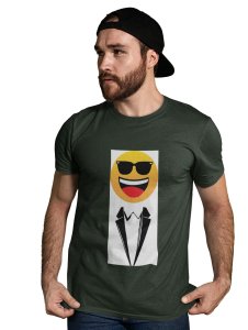 Real Gentleman Emoji T-shirt (Green) - Clothes for Emoji Lovers -Foremost Gifting Material for Your Friends and Close Ones
