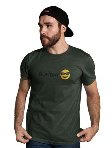 Sunday Look Emoji T-shirt (Green) - Clothes for Emoji Lovers -Foremost Gifting Material for Your Friends and Close Ones