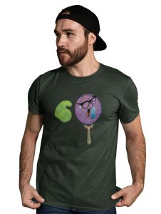 Strong Man in Violet Emoji T-shirt (Green) - Clothes for Emoji Lovers -Foremost Gifting Material for Your Friends and Close Ones