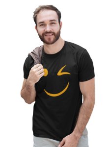 Without face, Wink Emoji Printed T-shirt - Clothes for Emoji Lovers - Suitable for Fun Events - Foremost Gifting Material for Your Friends and Close Ones