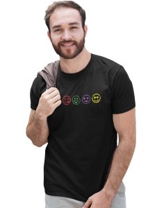 Five Colour Shaded Shapes With Glasses Emojis T-shirt - Clothes for Emoji Lovers - Suitable for Fun Events - Foremost Gifting Material for Your Friends and Close Ones