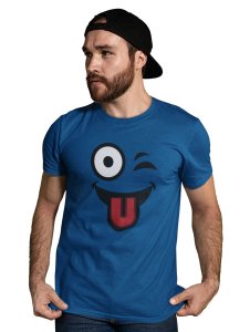 Left Eye Blink Emoji T-shirt - Clothes for Emoji Lovers - Suitable for Fun Events - Foremost Gifting Material for Your Friends and Close Ones