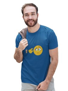 A Cup of Tea for Me Printed T-shirt (Blue) - Clothes for Emoji Lovers - Suitable for Fun Events - Foremost Gifting Material for Your Friends and Close Ones