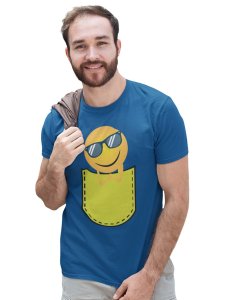 Chilling Emoji T-shirt (Blue) - Clothes for Emoji Lovers - Suitable for Fun Events - Foremost Gifting Material for Your Friends and Close Ones