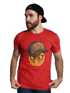 Rabbit Teeth with a Cap Emoji T-shirt (Red) - Clothes for Emoji Lovers - Foremost Gifting Material for Your Friends and Close Ones
