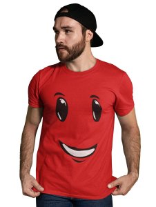 Without Nose Emoji T-shirt (Red) - Clothes for Emoji Lovers - Foremost Gifting Material for Your Friends and Close Ones