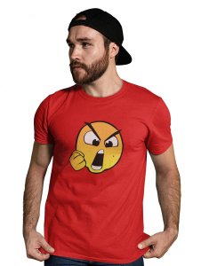 Open Mouth Angry Emoji T-shirt (Red) - Foremost Gifting Material for Your Friends and Close Ones