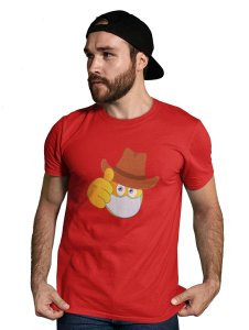 Mask is Compulsory Emoji T-shirt (Red) - Clothes for Emoji Lovers - Foremost Gifting Material for Your Friends and Close Ones