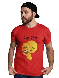 Hidden Feeling Emoji T-shirt (Red) - Clothes for Emoji Lovers - Foremost Gifting Material for Your Friends and Close Ones