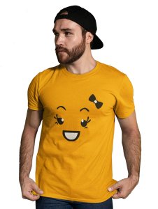 Pretty Girl Emoji T-shirt (Yellow) - Clothes for Emoji Lovers - Suitable for Fun Events - Foremost Gifting Material for Your Friends and Close Ones
