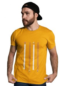 Flashing Heart in Eyes T-shirt (Yellow) - Clothes for Emoji Lovers - Suitable for Fun Events - Foremost Gifting Material for Your Friends and Close Ones