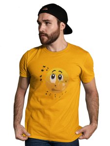 Remembering Music with an Emotional Face Emoji T-shirt (Yellow) - Clothes for Emoji Lovers - Suitable for Fun Events - Foremost Gifting Material for Your Friends and Close Ones