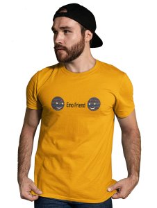 Emo Friend Emoji Printed T-shirt (Yellow) - Clothes for Emoji Lovers - Suitable for Fun Events - Foremost Gifting Material for Your Friends and Close Ones