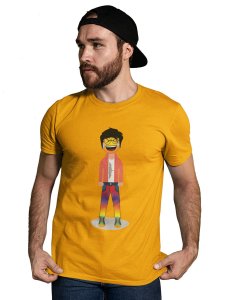 A Young Laughing Emoji Boy Printed T-shirt (Yellow) - Clothes for Emoji Lovers - Suitable for Fun Events - Foremost Gifting Material for Your Friends and Close Ones