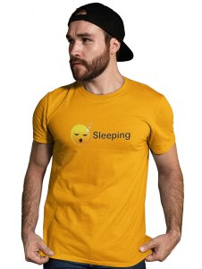Sleeping Emoji T-shirt (Yellow) - Clothes for Emoji Lovers - Suitable for Fun Events - Foremost Gifting Material for Your Friends and Close Ones